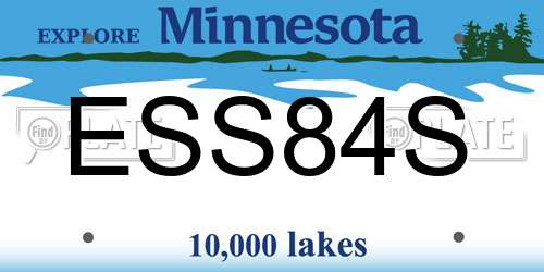 ESS84S Minnesota License Plate
