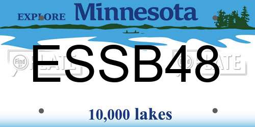ESSB48 Minnesota License Plate
