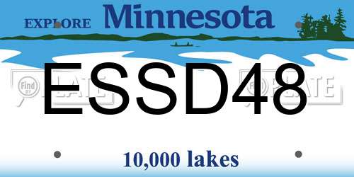 ESSD48 Minnesota License Plate