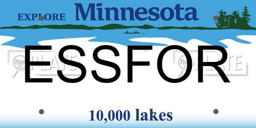 ESSFOR Minnesota License Plate