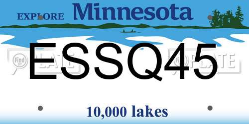 ESSQ45 Minnesota License Plate