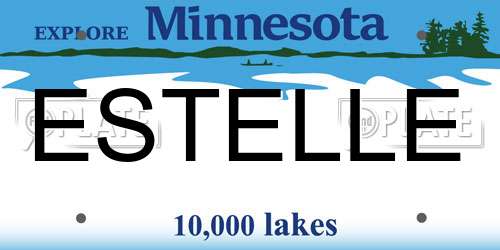 ESTELLE Minnesota License Plate