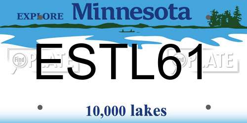 ESTL61 Minnesota License Plate