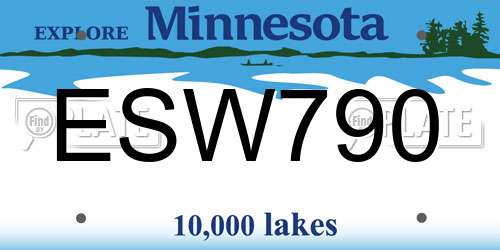 ESW790 Minnesota License Plate