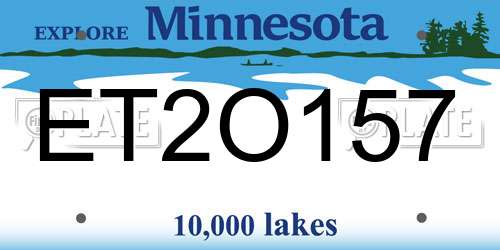 ET2O157 Minnesota License Plate