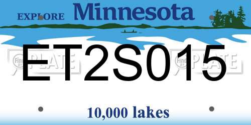 ET2S015 Minnesota License Plate