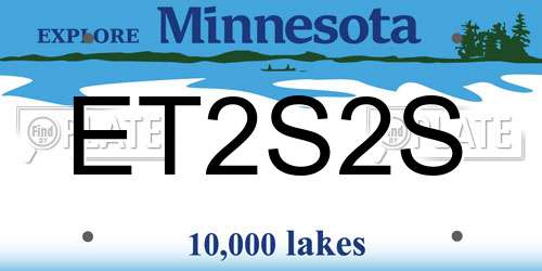 ET2S2S Minnesota License Plate