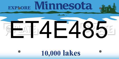 ET4E485 Minnesota License Plate