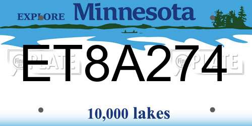 ET8A274 Minnesota License Plate