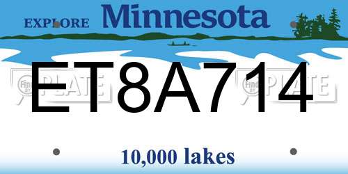 ET8A714 Minnesota License Plate
