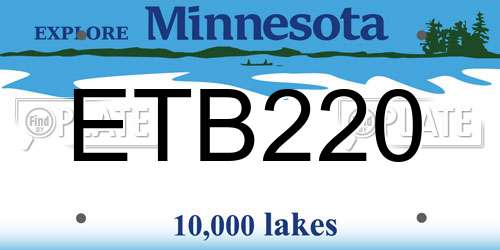 ETB220 Minnesota License Plate
