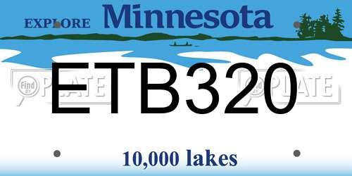 ETB320 Minnesota License Plate