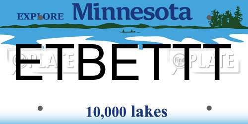 ETBETTT Minnesota License Plate