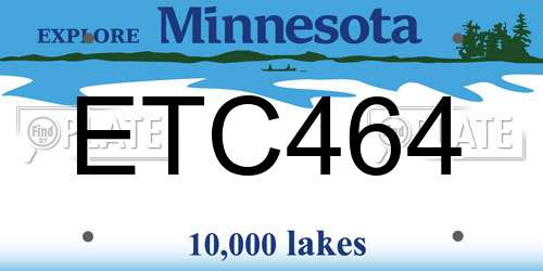 ETC464 Minnesota License Plate