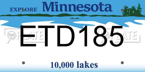 ETD185 Minnesota License Plate
