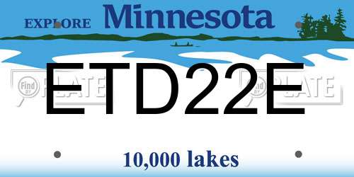 ETD22E Minnesota License Plate
