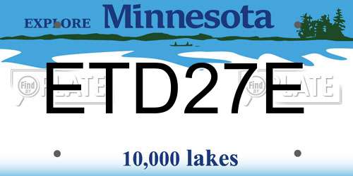 ETD27E Minnesota License Plate