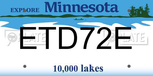 ETD72E Minnesota License Plate