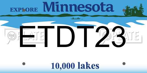 ETDT23 Minnesota License Plate