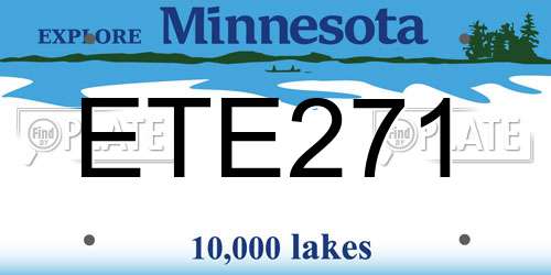 ETE271 Minnesota License Plate