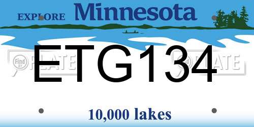 ETG134 Minnesota License Plate