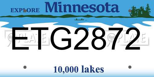 ETG2872 Minnesota License Plate