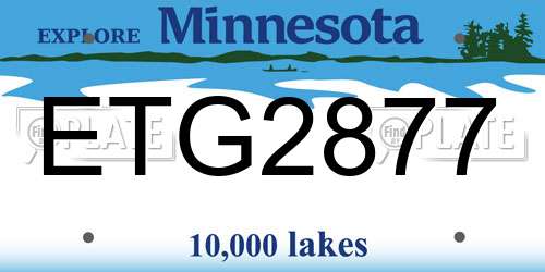 ETG2877 Minnesota License Plate