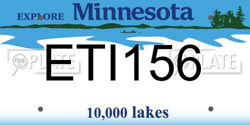 ETI156 Minnesota License Plate