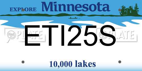 ETI25S Minnesota License Plate