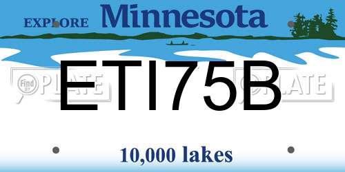ETI75B Minnesota License Plate