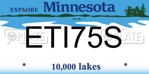 ETI75S Minnesota License Plate