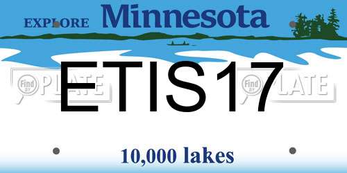 ETIS17 Minnesota License Plate