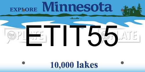 ETIT55 Minnesota License Plate