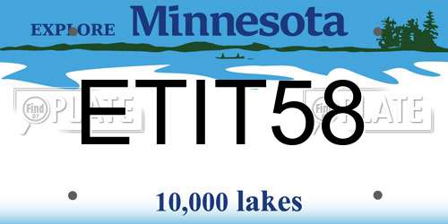 ETIT58 Minnesota License Plate