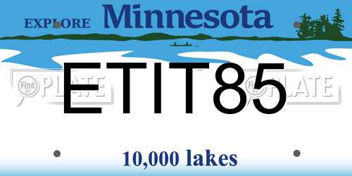 ETIT85 Minnesota License Plate