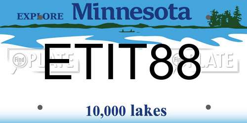 ETIT88 Minnesota License Plate