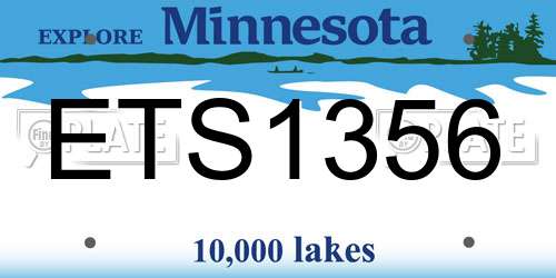 ETS1356 Minnesota License Plate
