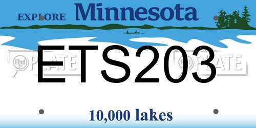 ETS203 Minnesota License Plate