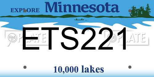 ETS221 Minnesota License Plate