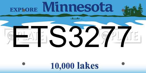 ETS3277 Minnesota License Plate