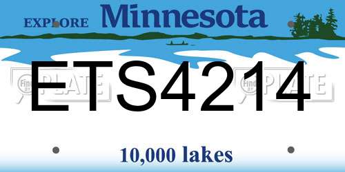 ETS4214 Minnesota License Plate