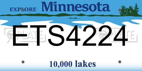 ETS4224 Minnesota License Plate