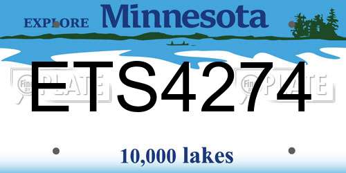 ETS4274 Minnesota License Plate