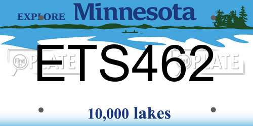 ETS462 Minnesota License Plate