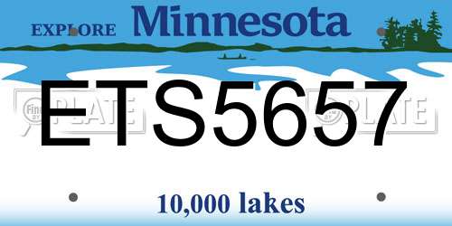 ETS5657 Minnesota License Plate