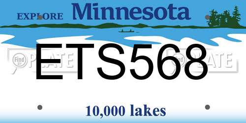 ETS568 Minnesota License Plate