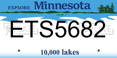 ETS5682 Minnesota License Plate