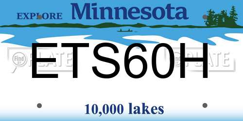ETS60H Minnesota License Plate