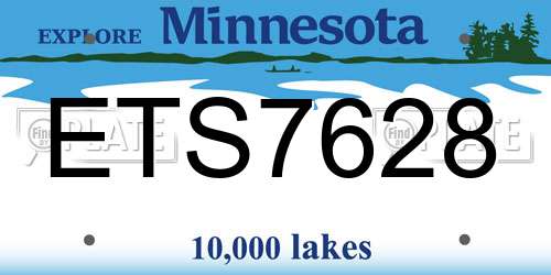 ETS7628 Minnesota License Plate