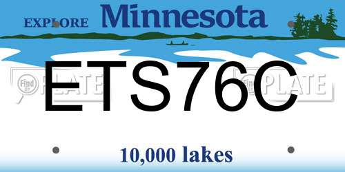 ETS76C Minnesota License Plate